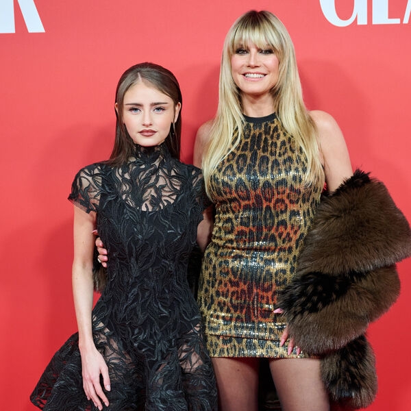 Хайди Клум в леопардовом мини-платье пришла на премию с дочерью Лени